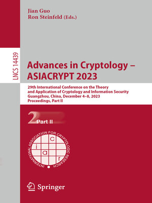 cover image of Advances in Cryptology – ASIACRYPT 2023